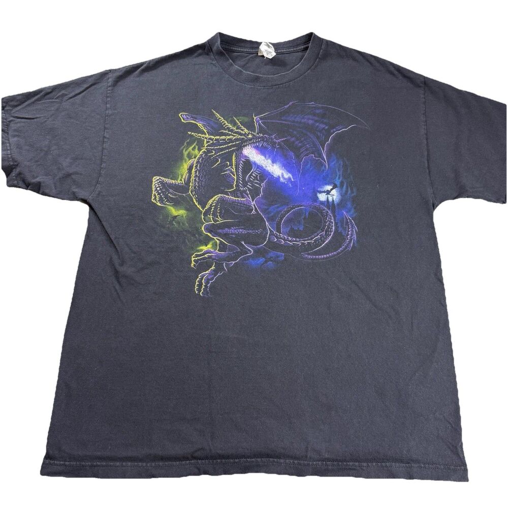 Alstyle Graphic Black Dragon tee Size XL Streetwear Graphic t-shirt Sz XL Goth